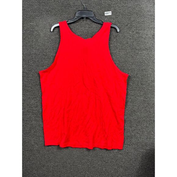 BUC-EE'S Logo Beaver Tank Muscle T-Shirt Mens XL Sleeveless Red 100% Cotton NEW - Picture 2 of 5